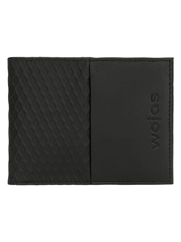 Wojas Skórzany portfel w kolorze czarnym - 12 x 9 x 2 cm