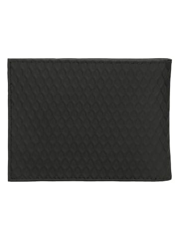 Wojas Leder-Geldbörse in Schwarz - (B)12 x (H)9 x (T)2 cm