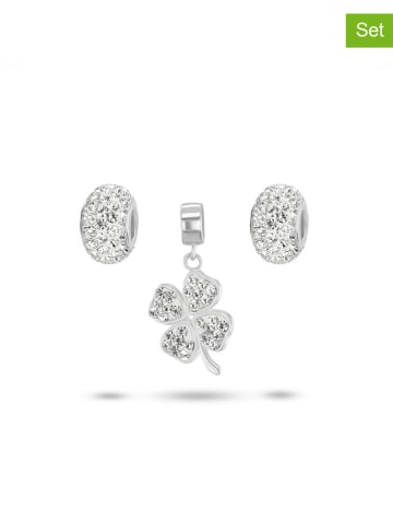 CHARM'S 3tlg. Set: Silber-Beads und Anhänger