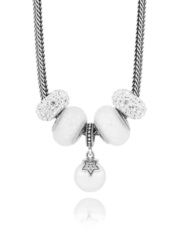 CHARM'S Silber-Halskette mit Beads und Anhänger - (L)45 cm