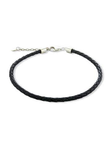 CHARM'S Leder-Armband in Schwarz