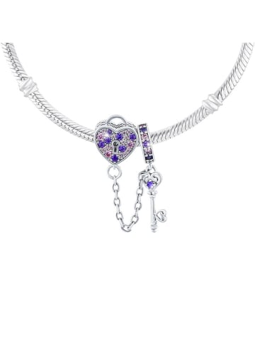 CHARM'S Silber-Sicherheitskette mit Kriatallen