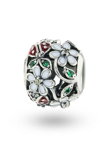 CHARM'S Silber-Bead mit Edelsteinen