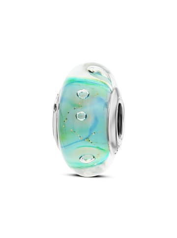 CHARM'S Zilveren bead met glas
