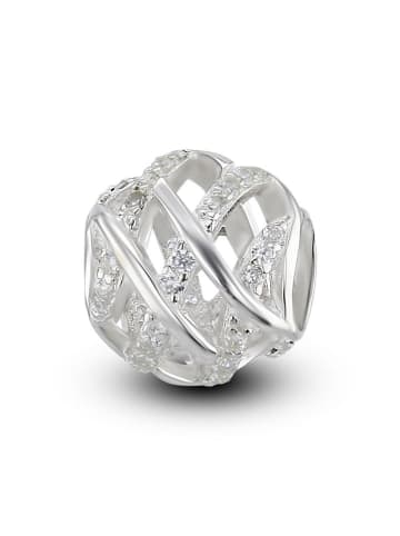 CHARM'S Zilveren bead met edelstenen