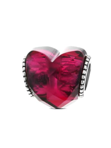 CHARM'S Zilveren bead met glas