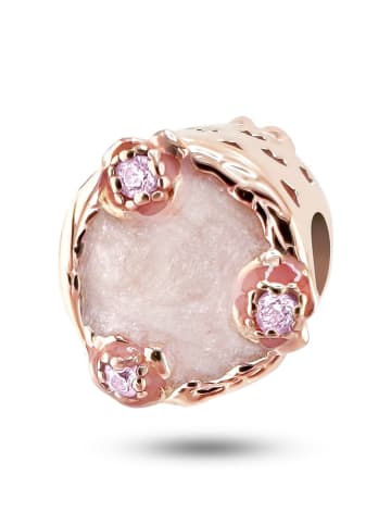 CHARM'S Rosévergulde bead met edelstenen