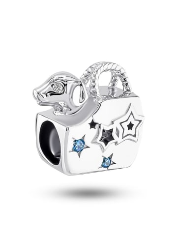 CHARM'S Silber-Bead mit Edelsteinen