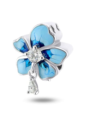 CHARM'S Zilveren bead met edelstenen