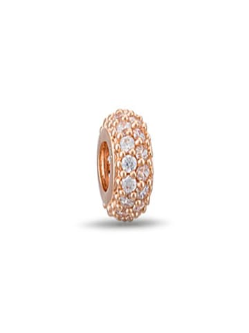 CHARM'S Rosévergulde bead met edelstenen