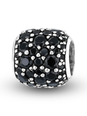 CHARM'S Zilveren bead met kristallen