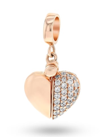 CHARM'S Rosévergulde hanger met edelstenen