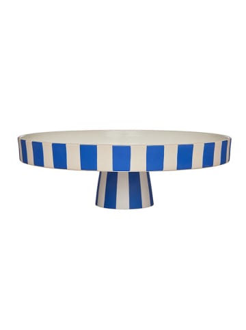 OYOY living design Tablett in Creme/ Blau - Ø 27 cm