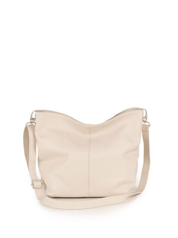 Anna Morellini Leren schoudertas "Trapani" beige - (B)33 x (H)25 x (D)14 cm