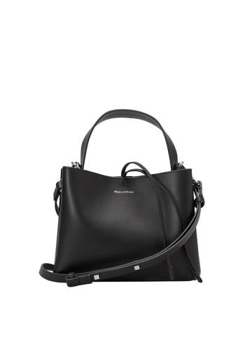 Marc O´Polo Leder-Umhängetasche "Mod Pany" in Schwarz - (B)23 x (H)17 x (T)7 cm