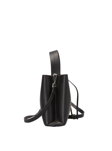 Marc O´Polo Leder-Umhängetasche "Mod Pany" in Schwarz - (B)23 x (H)17 x (T)7 cm