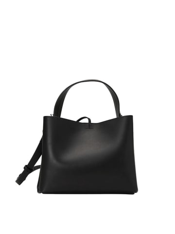 Marc O´Polo Leder-Umhängetasche "Mod Pany" in Schwarz - (B)23 x (H)17 x (T)7 cm