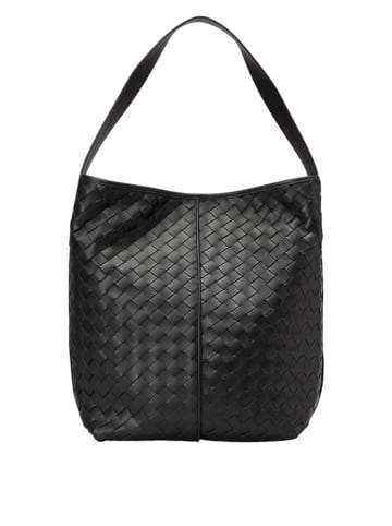 Marc O´Polo Leder-Schultertasche "Mod Peija" in Schwarz - (B)31 x (H)35 x (T)11 cm