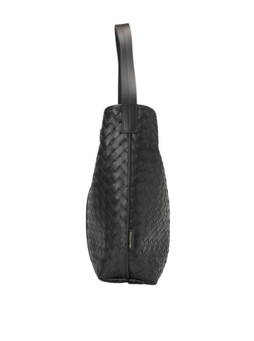 Marc O´Polo Leder-Schultertasche "Mod Peija" in Schwarz - (B)31 x (H)35 x (T)11 cm