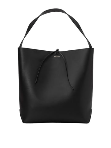 Marc O´Polo Leder-Schultertasche "Mod Peija" in Schwarz - (B)31 x (H)35 x (T)11 cm