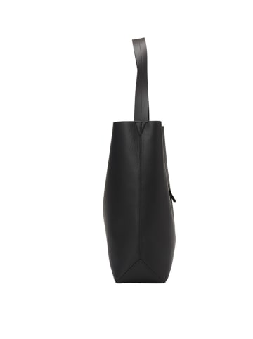 Marc O´Polo Leder-Schultertasche "Mod Peija" in Schwarz - (B)31 x (H)35 x (T)11 cm
