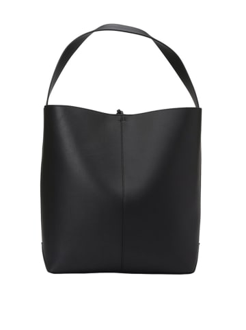 Marc O´Polo Leder-Schultertasche "Mod Peija" in Schwarz - (B)31 x (H)35 x (T)11 cm