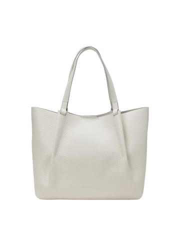 Marc O´Polo Leder-Shopper "Bellar" in Weiß - (B)43 x (H)31 x (T)15 cm