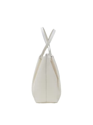 Marc O´Polo Leder-Shopper "Bellar" in Weiß - (B)43 x (H)31 x (T)15 cm