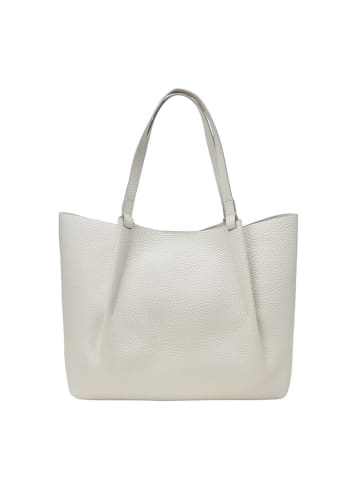 Marc O´Polo Leder-Shopper "Bellar" in Weiß - (B)43 x (H)31 x (T)15 cm