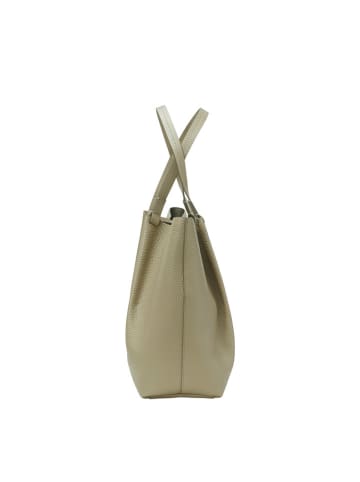 Marc O´Polo Skórzany shopper bag "Bellar" w kolorze khaki - 43 x 31 x 15 cm
