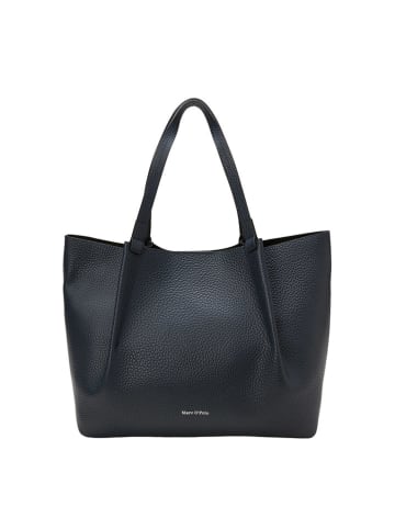 Marc O´Polo Leder-Shopper "Bellar" in Dunkelblau - (B)43 x (H)31 x (T)15 cm