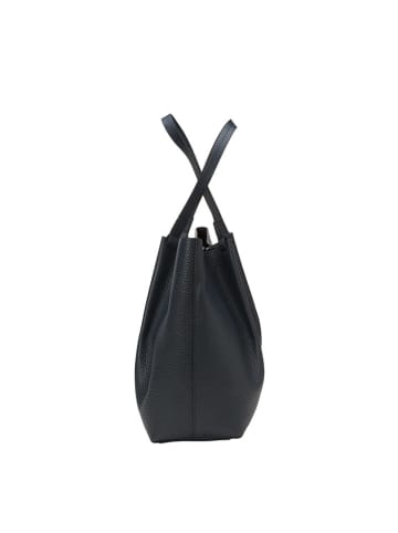 Marc O´Polo Leder-Shopper "Bellar" in Dunkelblau - (B)43 x (H)31 x (T)15 cm