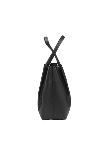Marc O´Polo Leder-Shopper "Busin" in Schwarz - (B)39 x (H)28 x (T)11 cm