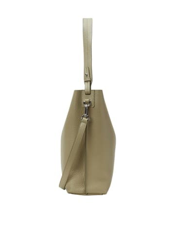 Marc O´Polo Leder-Schultertasche "Brinja" in Khaki - (B)30 x (H)33 x (T)12 cm