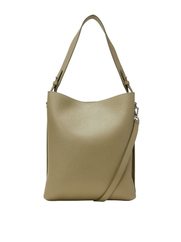 Marc O´Polo Leder-Schultertasche "Brinja" in Khaki - (B)30 x (H)33 x (T)12 cm