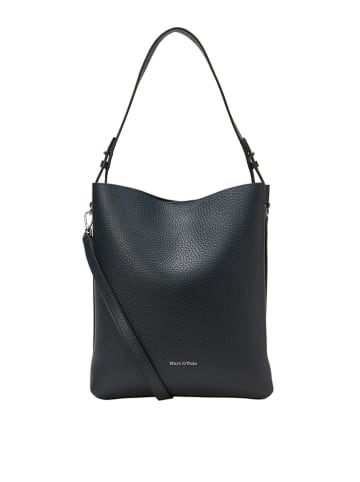 Marc O´Polo Leder-Schultertasche "Brinja" in Dunkelblau - (B)30 x (H)33 x (T)12 cm