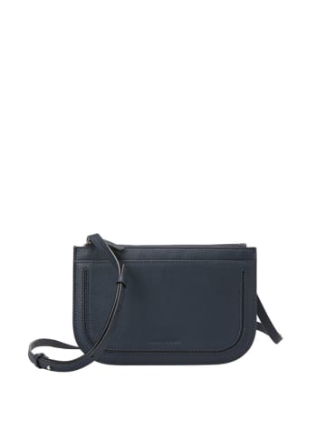 Marc O´Polo Leder-Umhängetasche "Fenja" in Dunkelblau - (B)21,5 x (H)14 x (T)2 cm