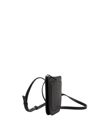 Marc O´Polo Leder-Umhängetasche "Fenja" in Schwarz - (B)21,5 x (H)14 x (T)2 cm