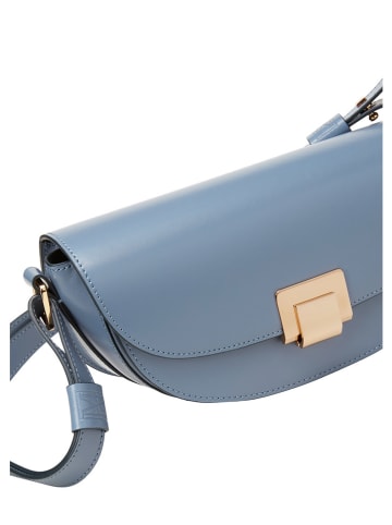 Marc O´Polo Leder-Umhängetasche "Toa" in Hellblau - (B)23 x (H)15 x (T)7,5 cm