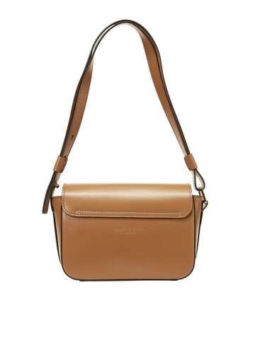 Marc O´Polo Leder-Umhängetasche "Thora" in Hellbraun - (B)24 x (H)17 x (T)9 cm
