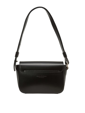 Marc O´Polo Leder-Umhängetasche "Thora" in Schwarz - (B)24 x (H)17 x (T)9 cm