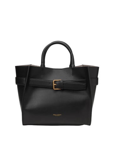 Marc O´Polo Leder-Shopper "Clara" in Schwarz - (B)31 x (H)26 x (T)16 cm