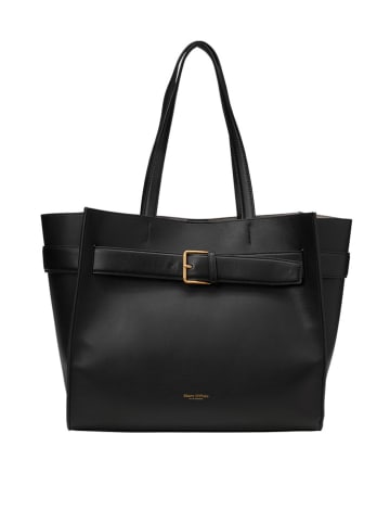 Marc O´Polo Leder-Shopper "Claris" in Schwarz - (B)38 x (H)32 x (T)20 cm