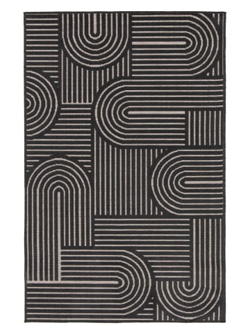 Rugs Essentials In- & Outdoor-Teppich ''Flow'' in Schwarz/ Beige