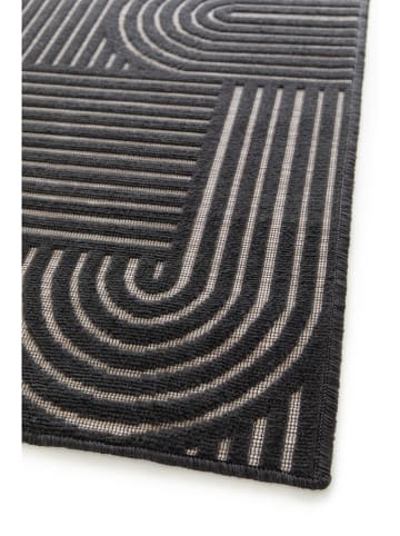 Rugs Essentials In- & Outdoor-Teppich ''Flow'' in Schwarz/ Beige