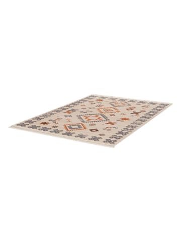 Rugs Essentials Kurzflor-Teppich ''ReFold'' in Beige/ Hellblau/ Orange