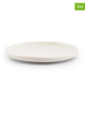 Salt and Pepper 4er-Set: Mokkauntertassen ''Nuo'' in Weiß - Ø 14 cm