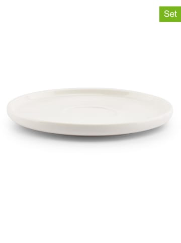 Salt and Pepper Spodki (4 szt.) "Nuo" w kolorze białym - Ø 15 cm