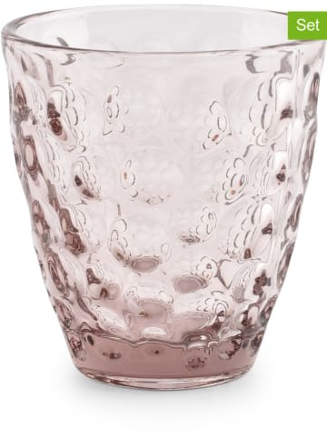Salt and Pepper 4er-Set: Gläser ''Bubble'' in Rosa - 220 ml