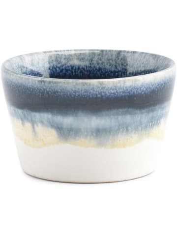 Salt and Pepper 4er-Set: Schalen ''Flow'' in Dunkelblau/ Weiß - (H)4 x Ø 6,5 cm